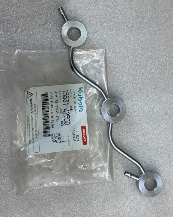 Leckölleitung / Überlaufrohr für Traktor B1550D, B1550E, B1750D, B1750E