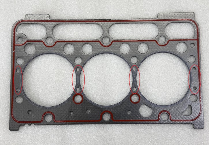 Zylinderkopfdichtung D1703 | Graphitlagendichtung | Version B