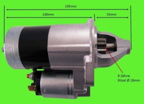 Anlasser Z482 Z602 8 Zähne 16853-6301-2 | 16853-63012