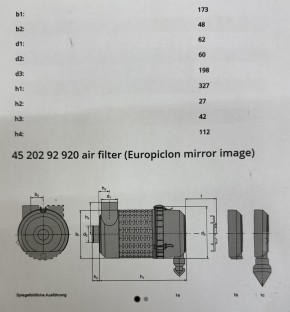 Universal Luftfilter inkl. Filtereinsatz für Kubota