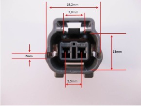 Stecker 2pol Denso Buchsengehäuse Steckverbindung spritzwassergeschützt