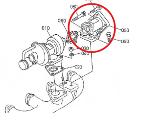 Auspuffflansch D1105, V1505-T - 17554-12320