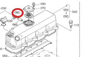 Ventildeckelentlüftung für Kubota D1302 | D1402 | D1503 | D1703 | D1803 | V2403