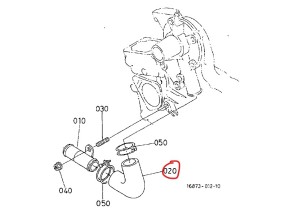 Wasserschlauch für Kubota zb. D722 D782 15881-72870