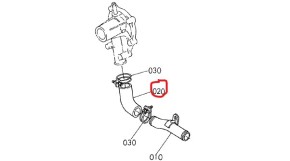 Wasserschlauch für Kubota 1G680-72870 V1505