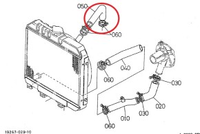 Wasserschlauch Kubota 15956-72940 für Z600