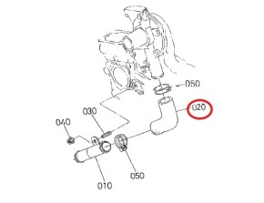 Wasserschlauch Kubota 16805-7287-0