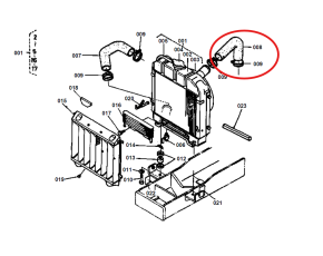 Wasserschlauch Kühlerschlauch für Kubota | 15371-72940