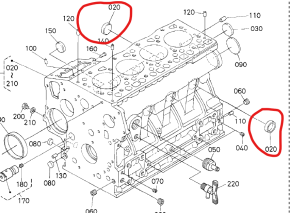 Froststopfen für Kubota V1505 Motorblock