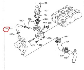 Wasserschlauch für Kubota 16241-73350